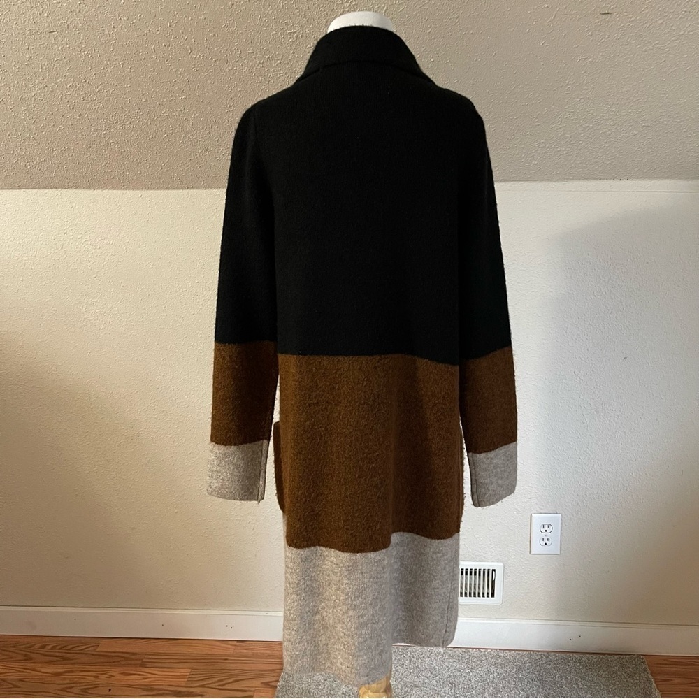 Max Studio Women's Long Sleeve Open Front Drape Long Sweater Knit Cardigan - Picture 7 of 8